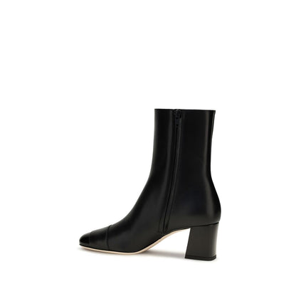 Black Calf Leather Bos Taurus Ankle Boots