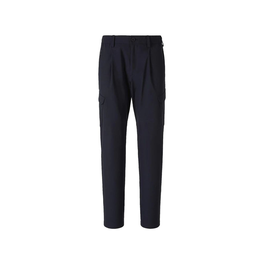 Blue Polyester Cargo Pants