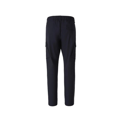 Blue Polyester Cargo Pants