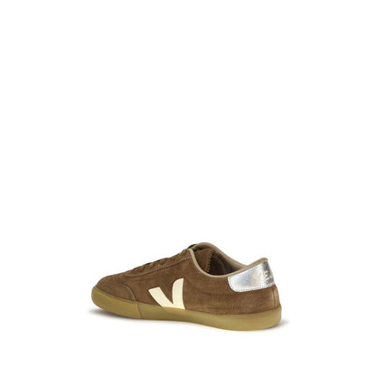 Brown Recycled Polyester Low Top Sneakers
