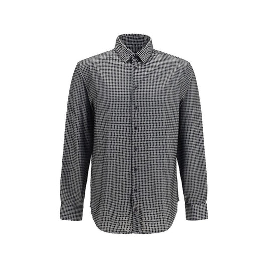 Gray Cotton Pattern Shirt