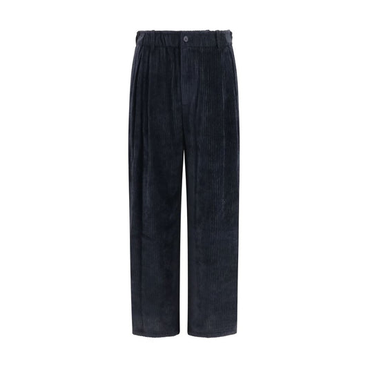 Black Viscose Casual Pants
