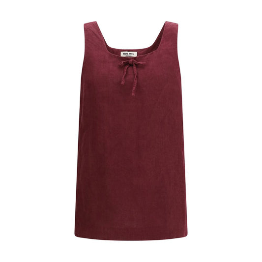 Bordeaux Linen Casual Dress