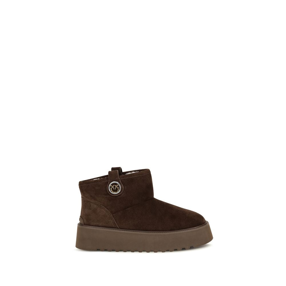 Brown Calf Leather Bos Taurus Flat Boots