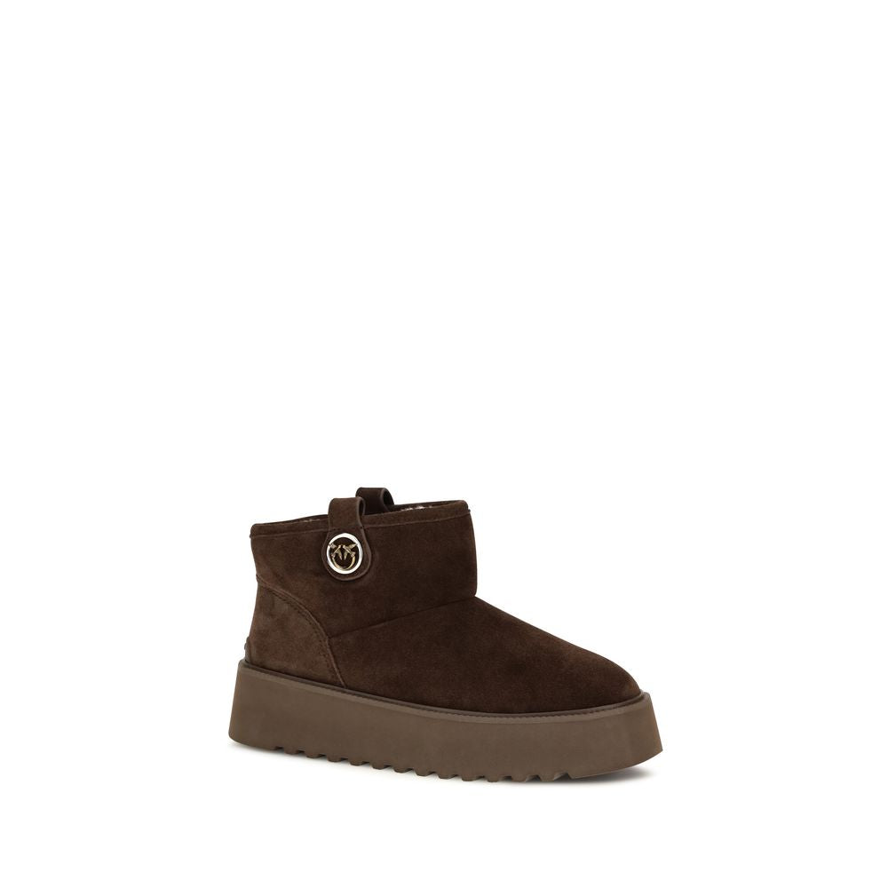 Brown Calf Leather Bos Taurus Flat Boots