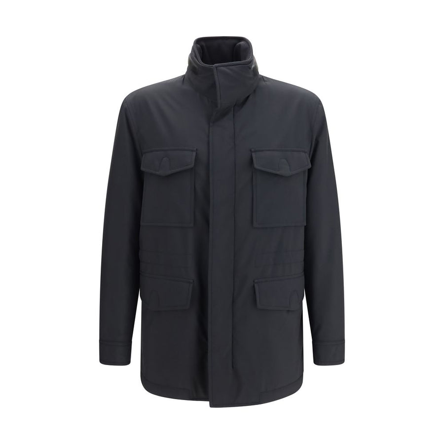 Blue Wool Oves Aries Full-Length Jacket