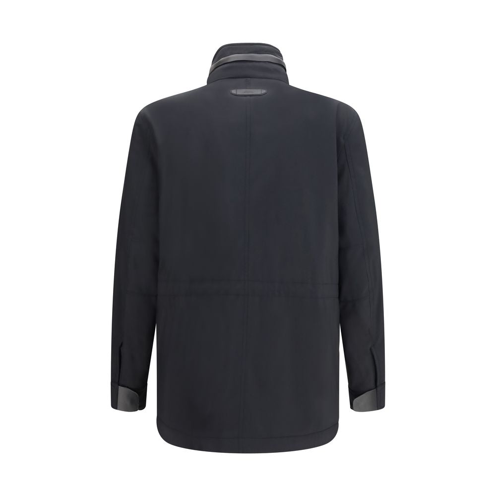 Blue Wool Oves Aries Full-Length Jacket