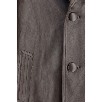 Brown Lamb Leather Leather Jacket