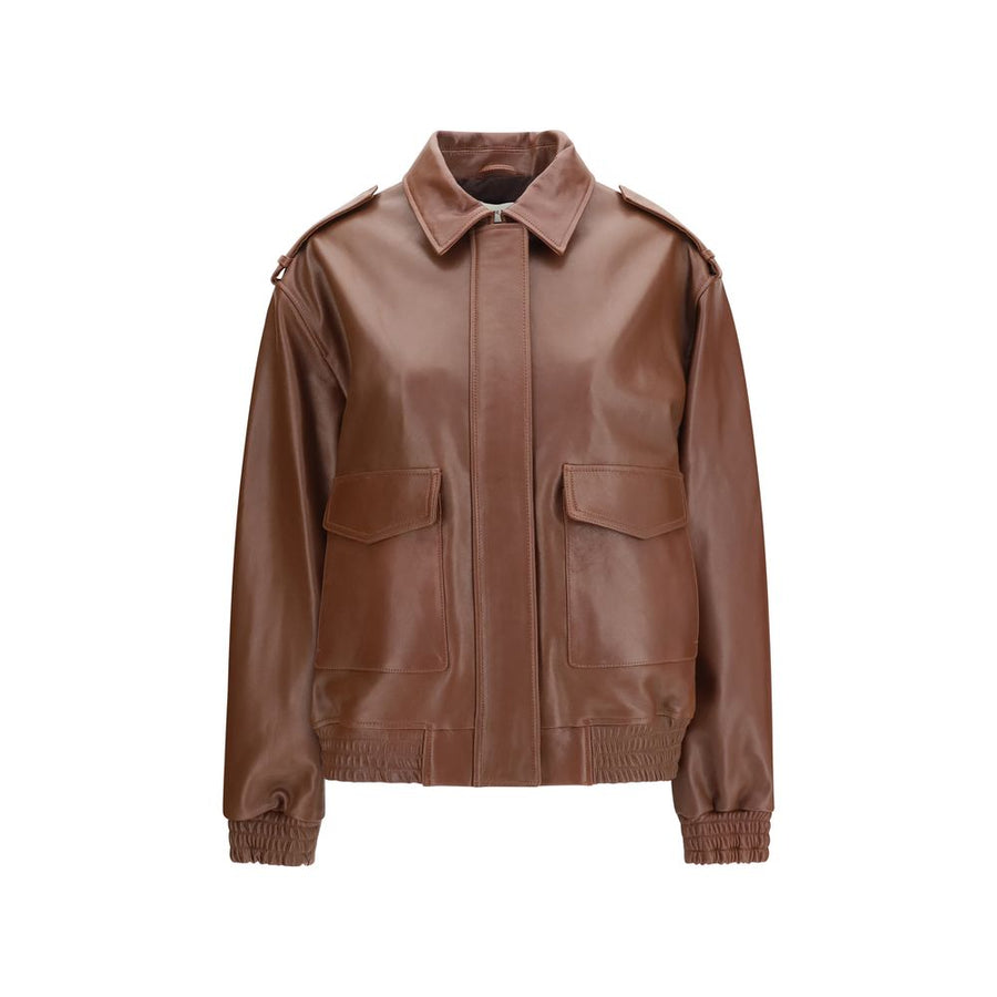 Brown Lamb Ovis Aries Aries Full-Length Jacket