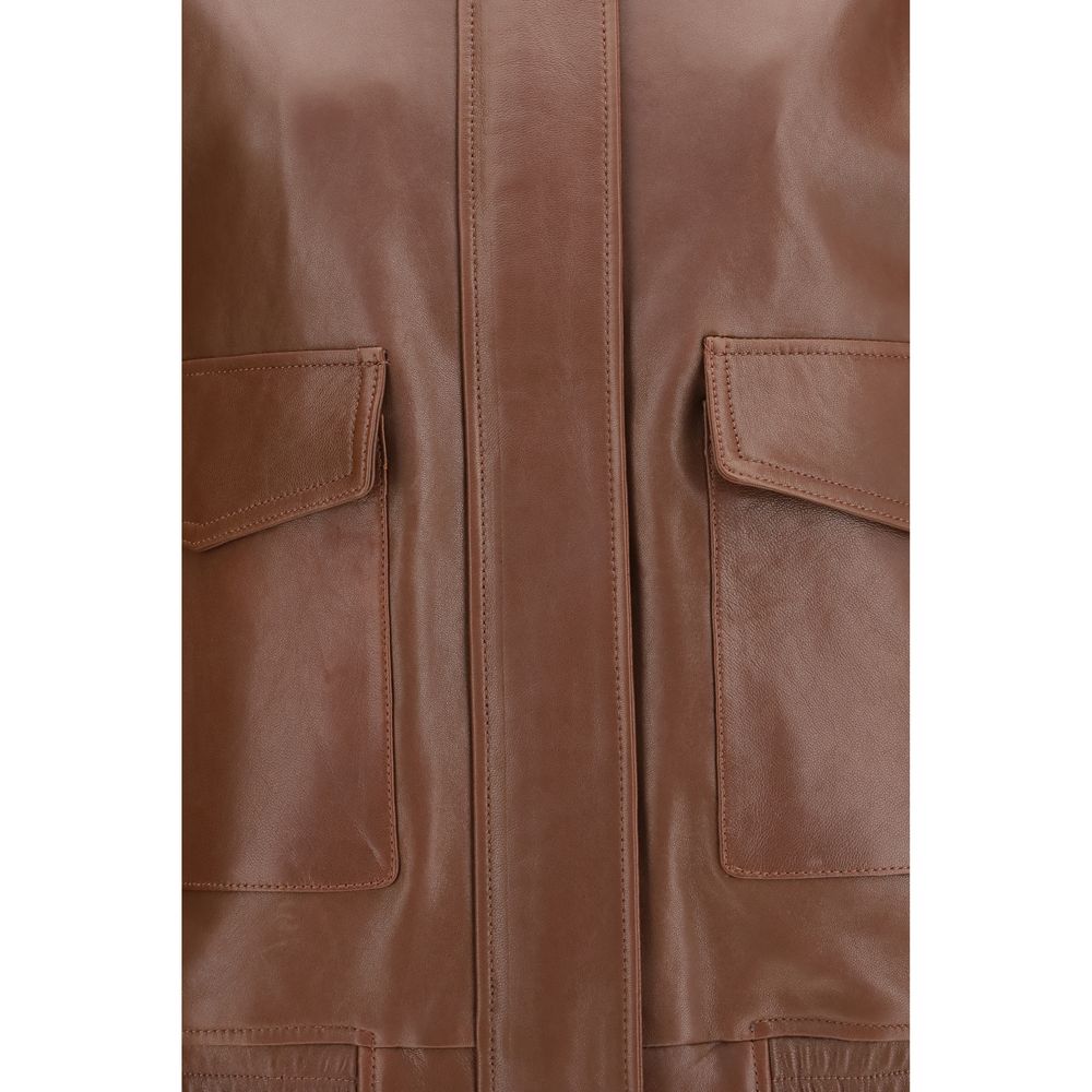 Brown Lamb Ovis Aries Aries Full-Length Jacket
