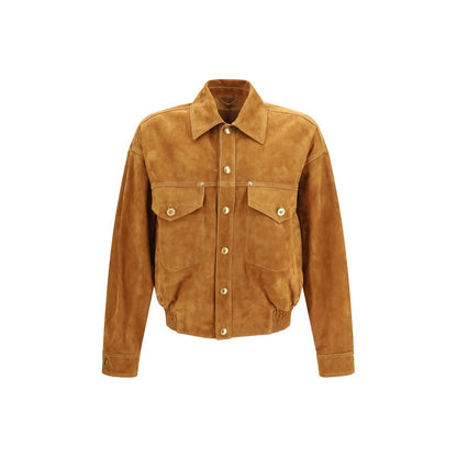 Brown Lamb Ovis Aries Leather Jacket