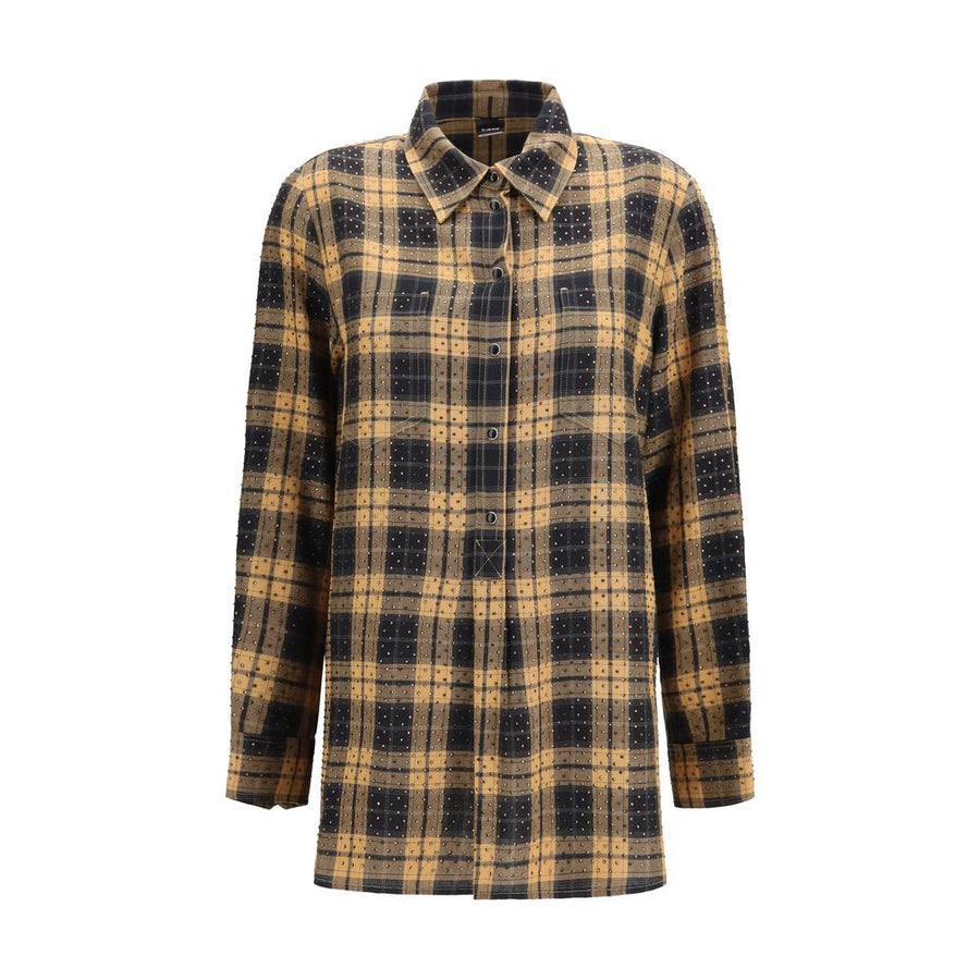 Beige Viscose Pattern Shirt