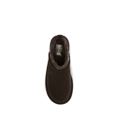 Brown Suede Leather Mules