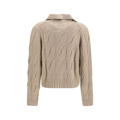 Beige Cashmere Cardigan