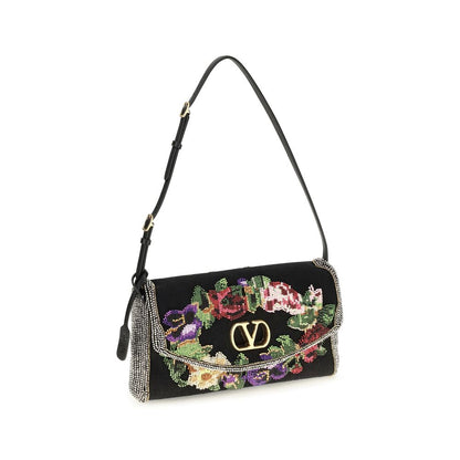 Multicolor Linen Shoulder Bag