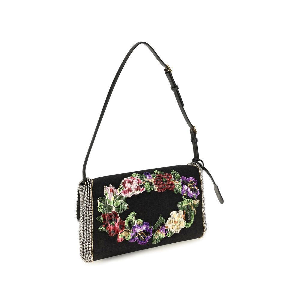 Multicolor Linen Shoulder Bag
