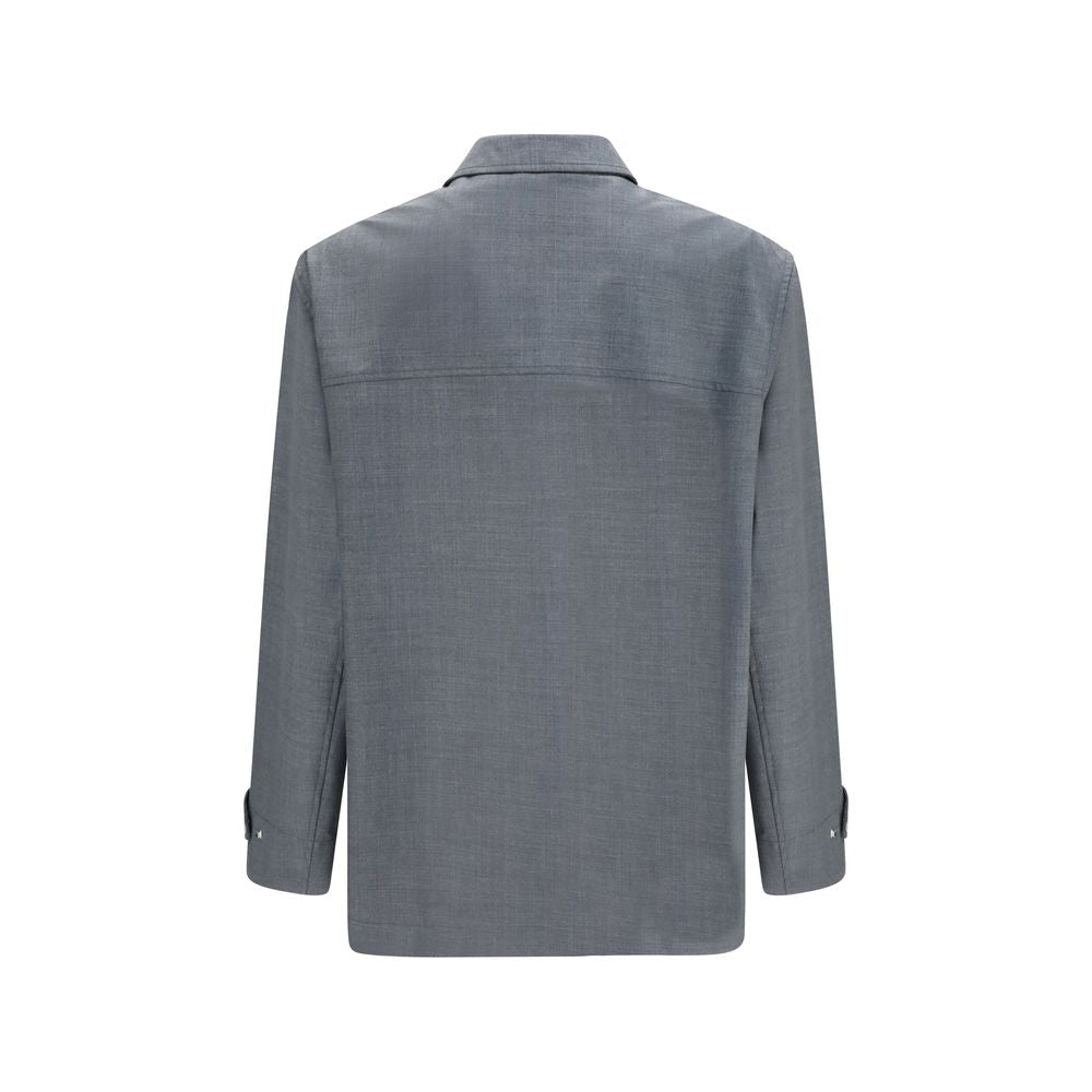 Gray Wool Oves Aries Full-Length Jacket