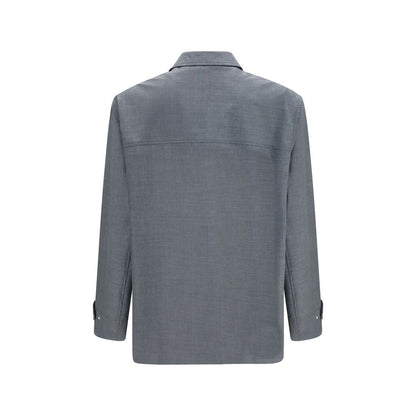 Gray Wool Oves Aries Full-Length Jacket