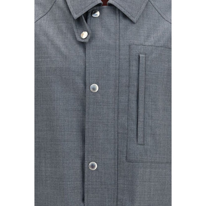 Gray Wool Oves Aries Full-Length Jacket