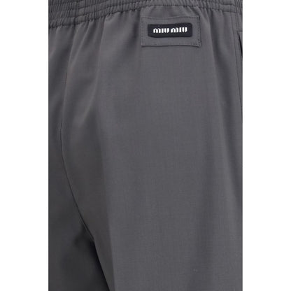 Gray Wool Oves Aries Casual Pants