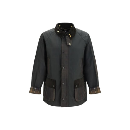 Bicolor Cotton Full-Length Jacket