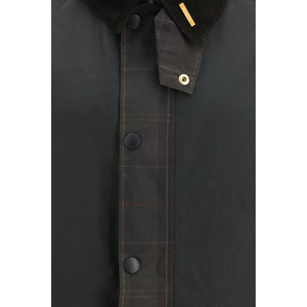 Bicolor Cotton Full-Length Jacket