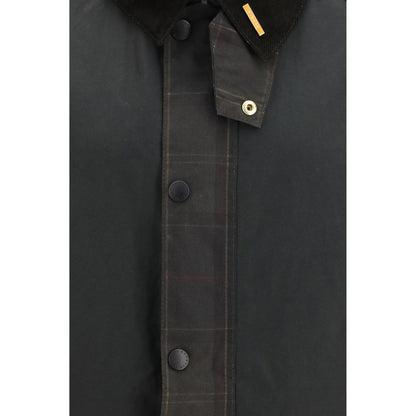 Bicolor Cotton Full-Length Jacket