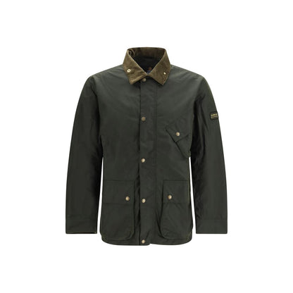 Bicolor Cotton Full-Length Jacket