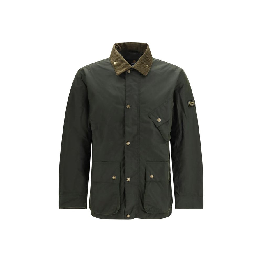Bicolor Cotton Full-Length Jacket