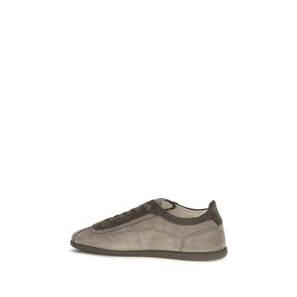 Gray Calf Leather Bos Taurus Sneakers