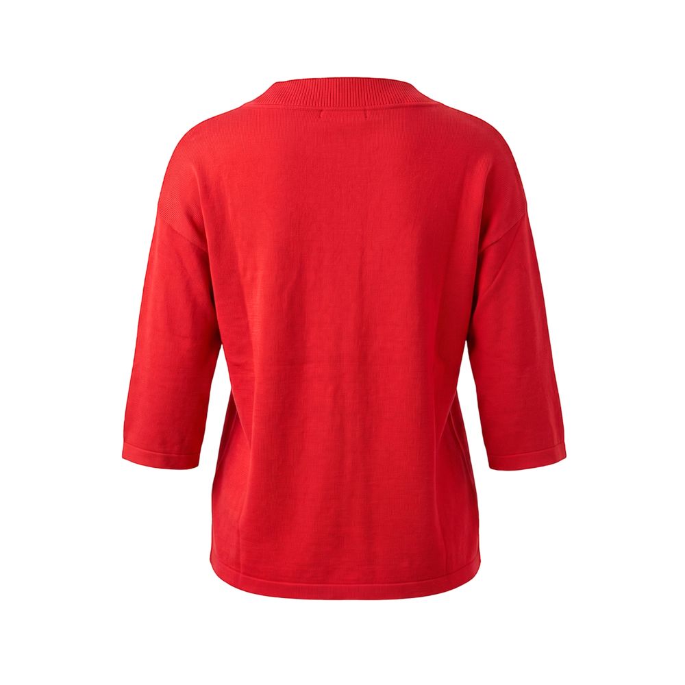 Red Viscose Women Sweater