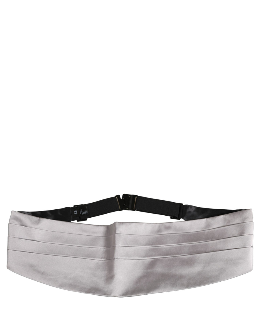 Gray Men 100% Silk Belt Waist Cummerbund