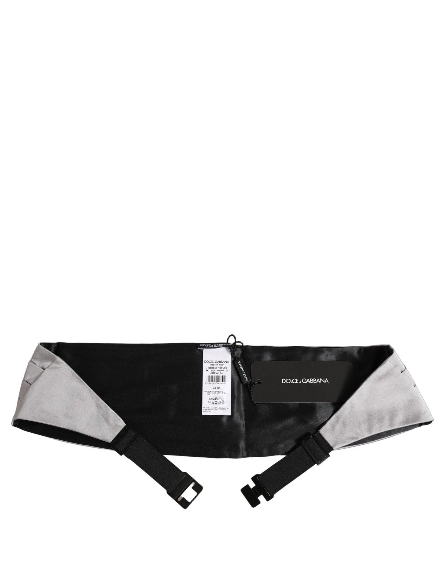 Gray Men 100% Silk Belt Waist Cummerbund