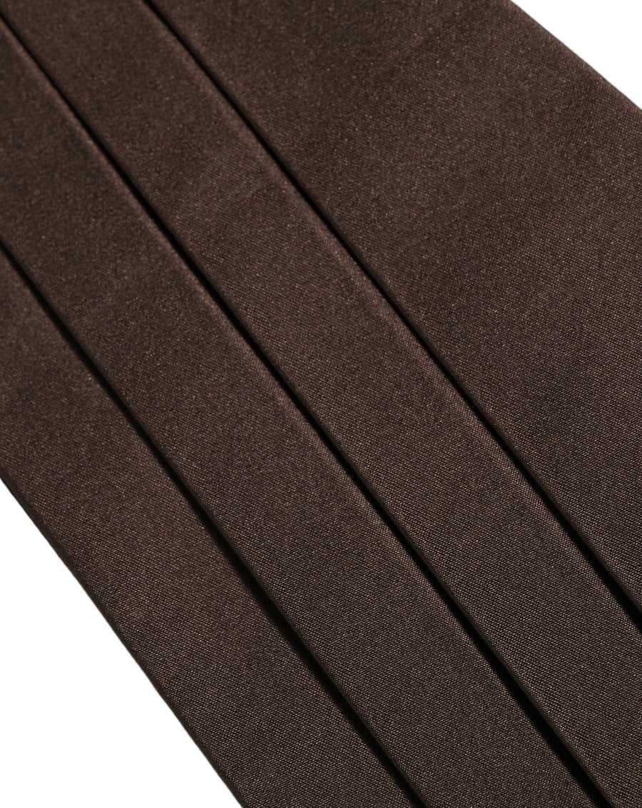 Dark Brown 100% Silk Belt Waist Cummerbund