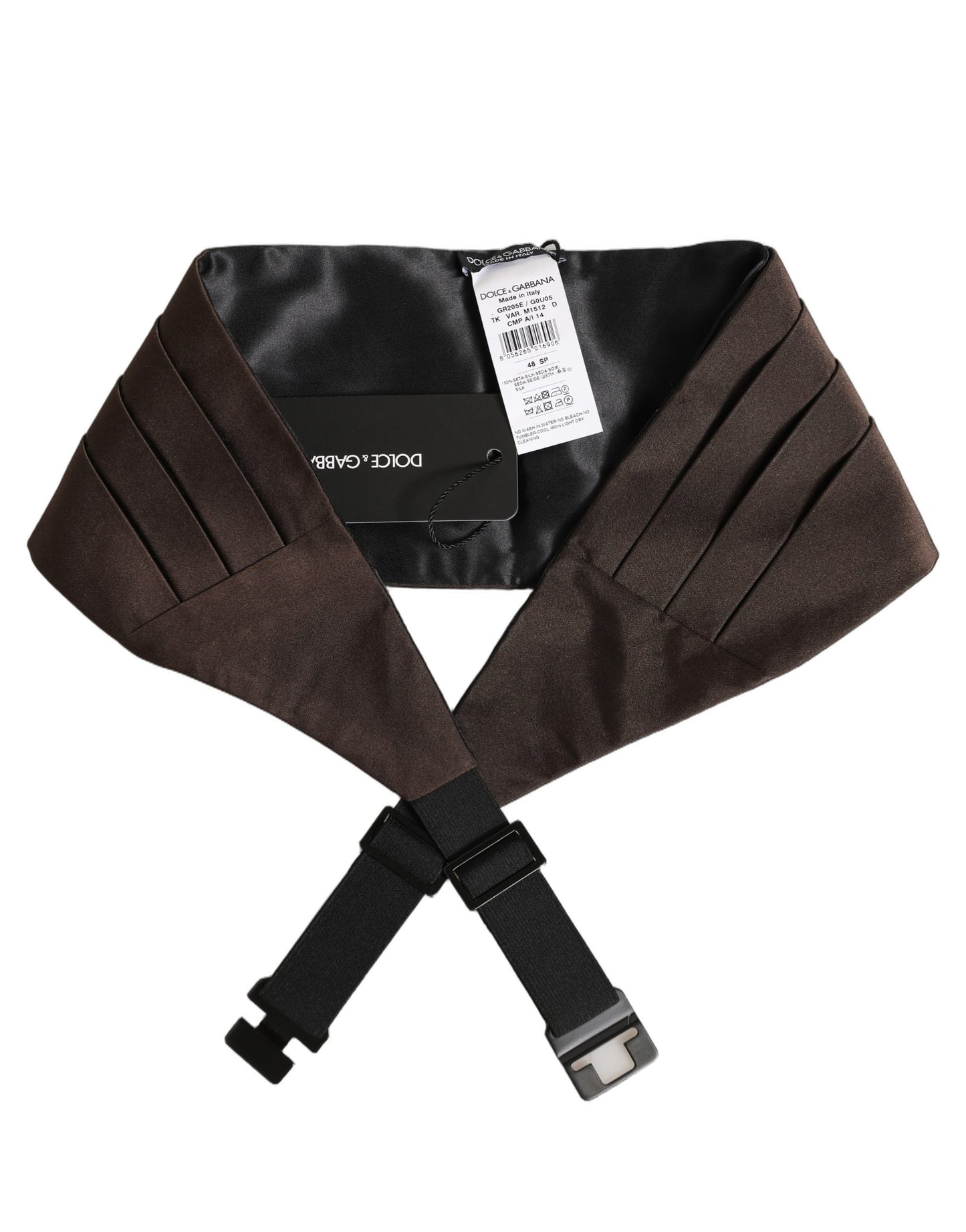 Dark Brown 100% Silk Belt Waist Cummerbund