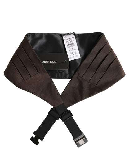 Dark Brown 100% Silk Belt Waist Cummerbund