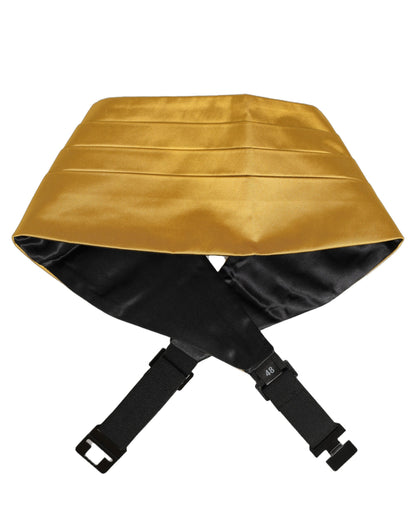 Gold Men 100% Silk Belt Waist Cummerbund