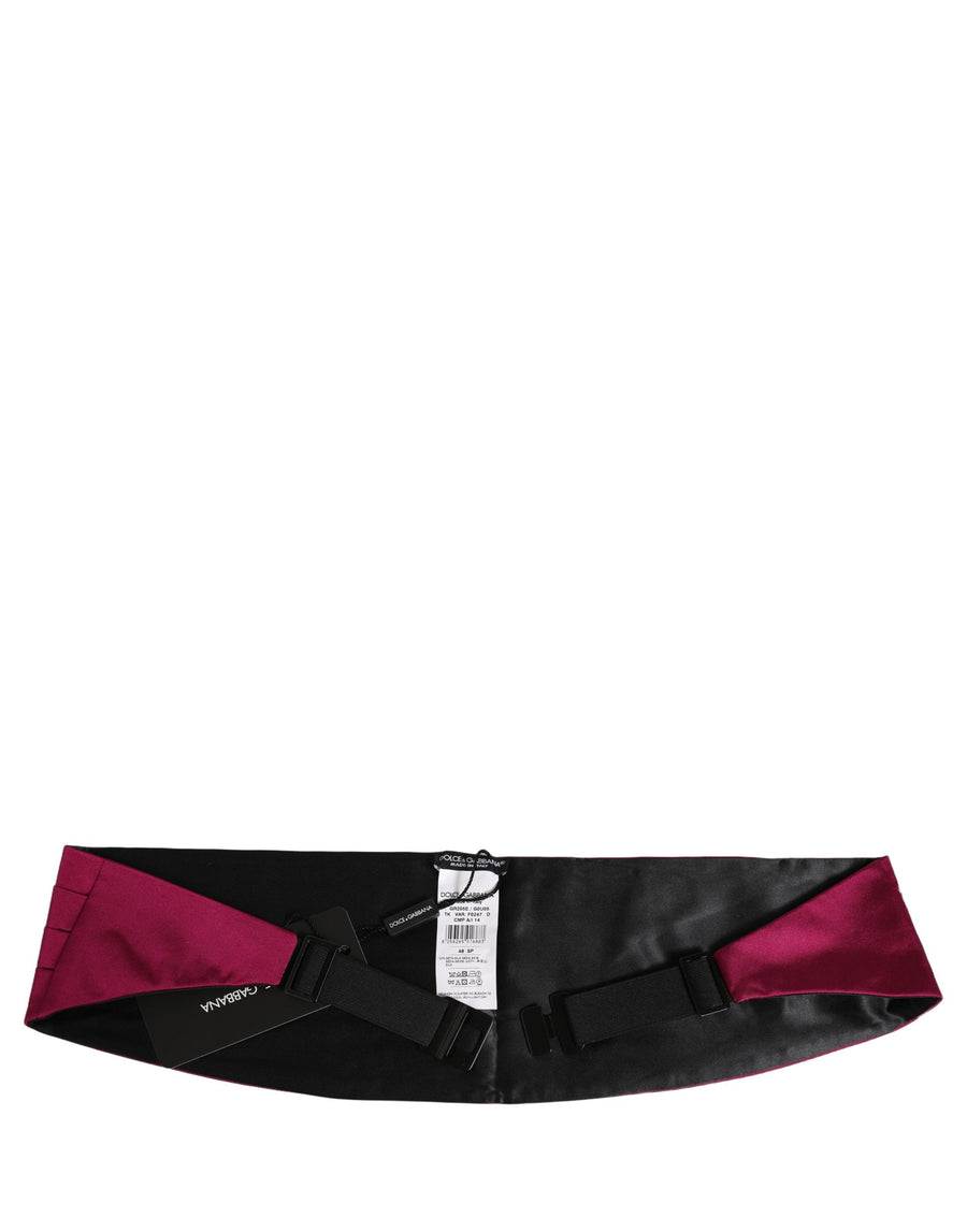 Burgundy 100% Silk Belt Waist Cummerbund