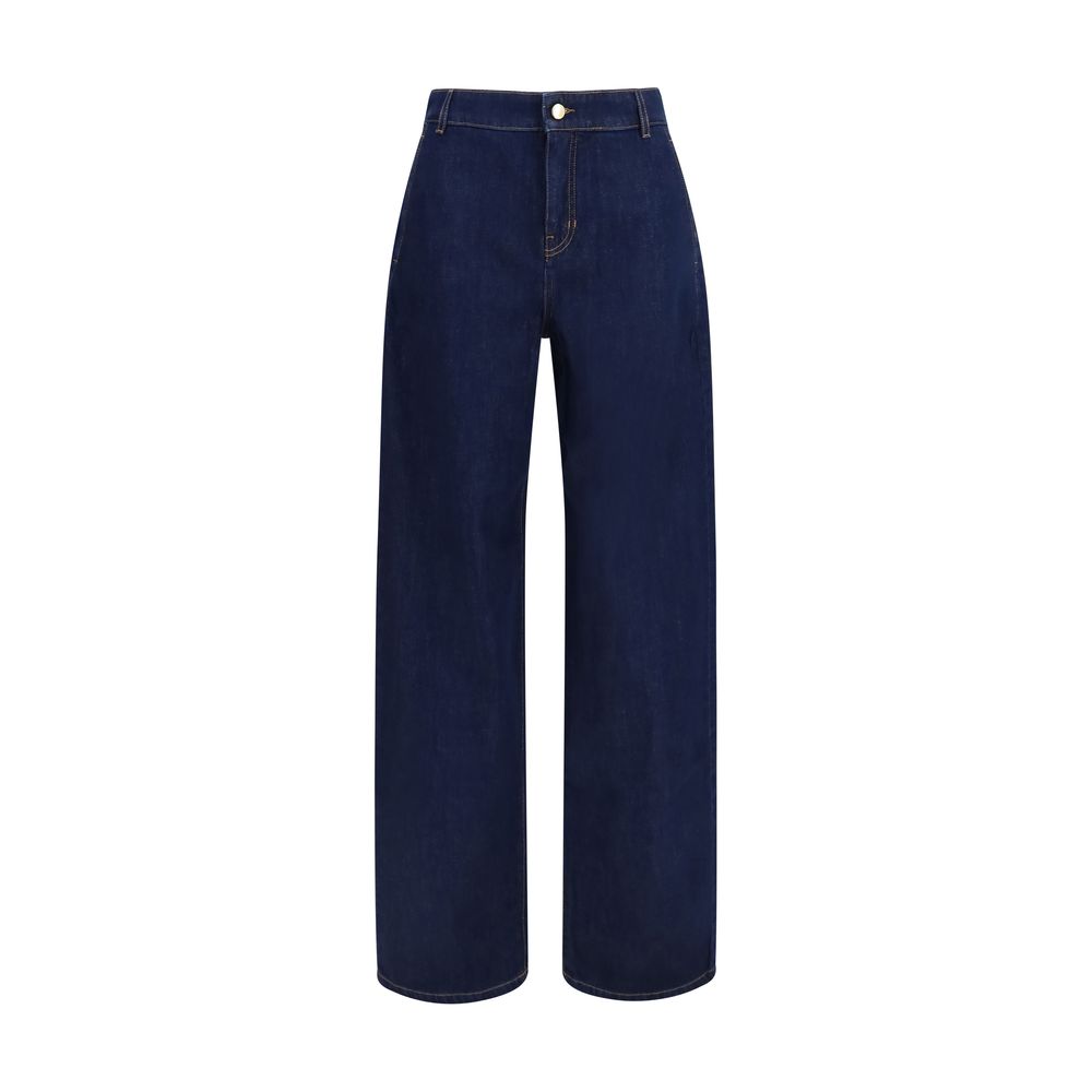 Blue Cotton Relaxed Fit Jeans