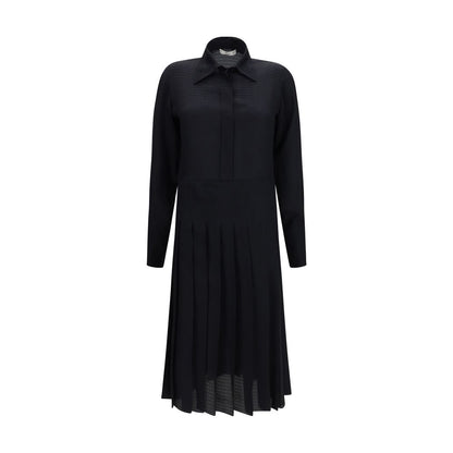 Black Silk Casual Dress