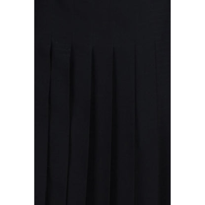 Black Silk Casual Dress