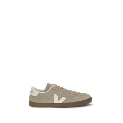 Bicolor Suede Leather Low Top Sneakers