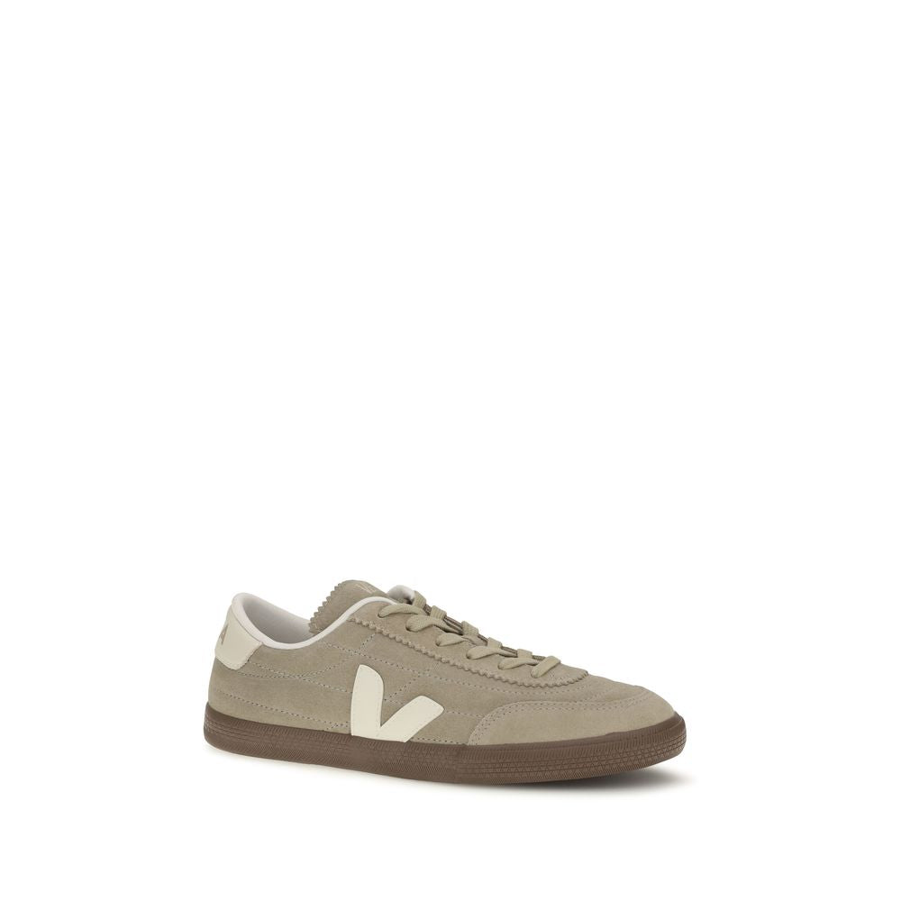 Bicolor Suede Leather Low Top Sneakers