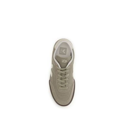 Bicolor Suede Leather Low Top Sneakers