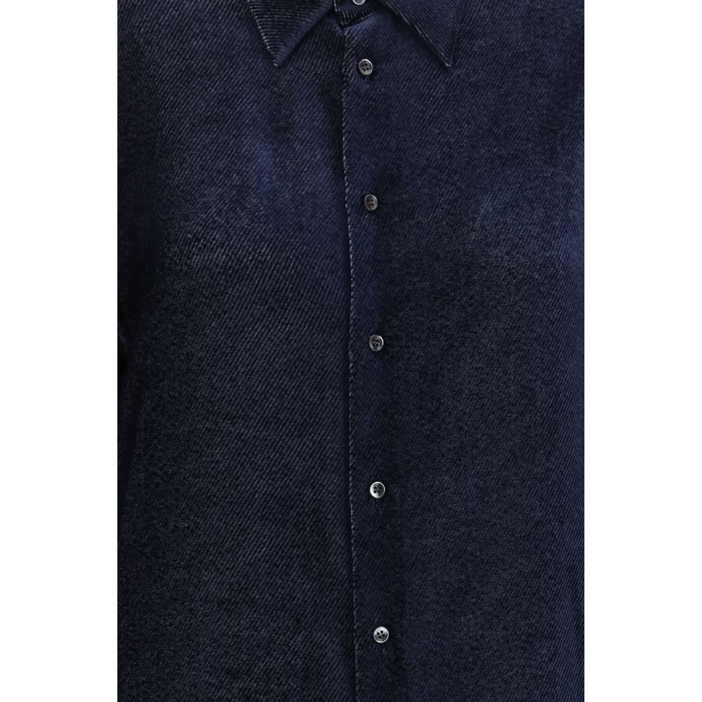 Blue Silk Dress Shirt