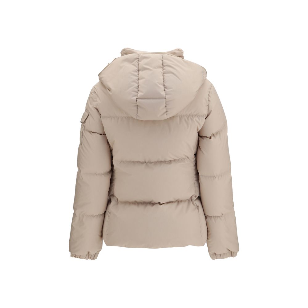Beige Goose Down Shell Jacket
