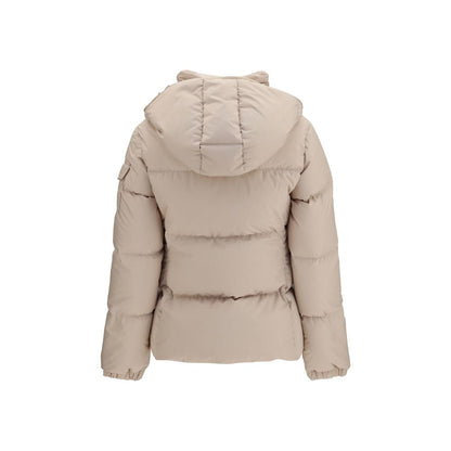 Beige Goose Down Shell Jacket