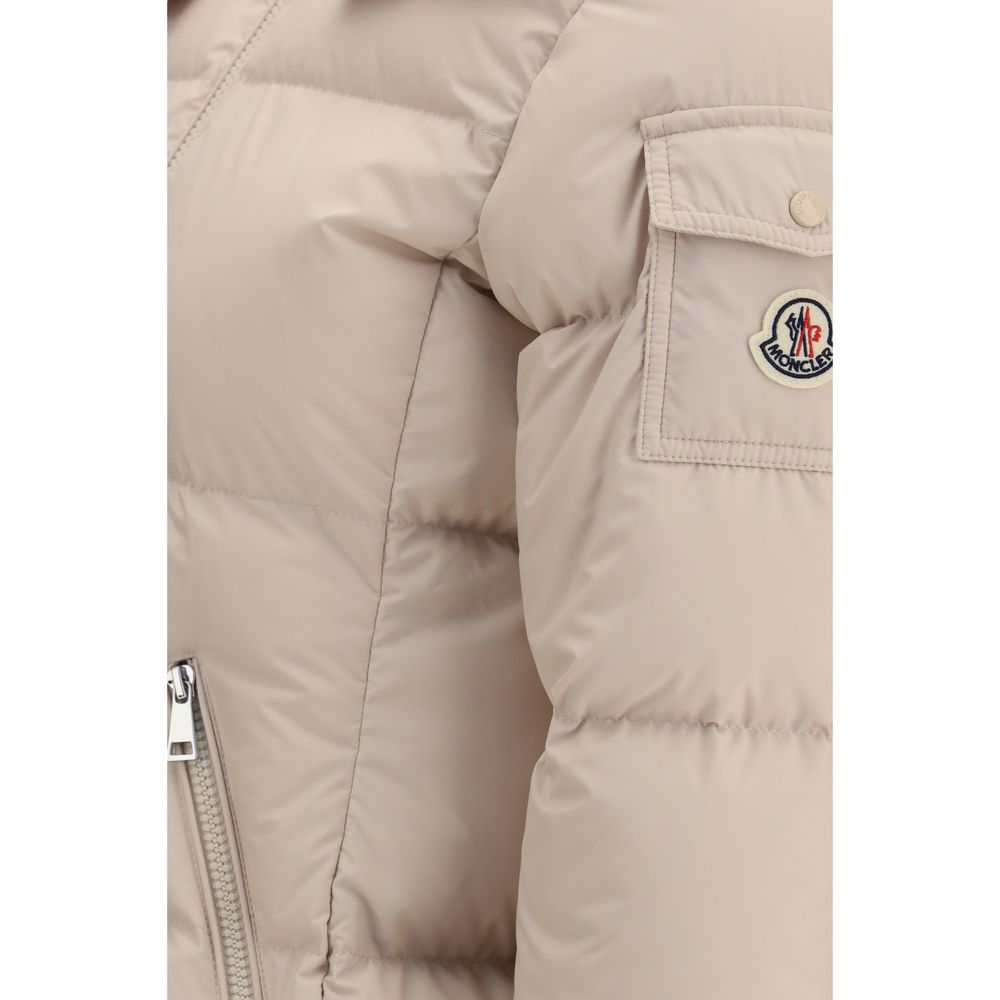 Beige Goose Down Shell Jacket