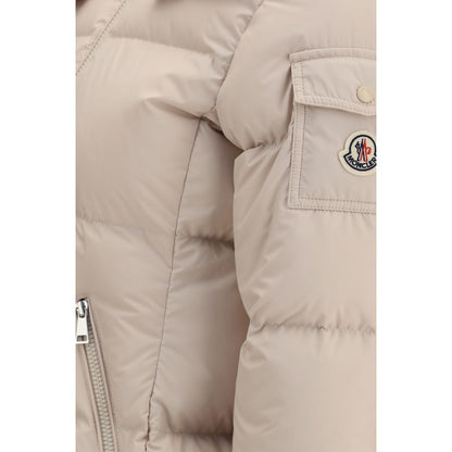 Beige Goose Down Shell Jacket