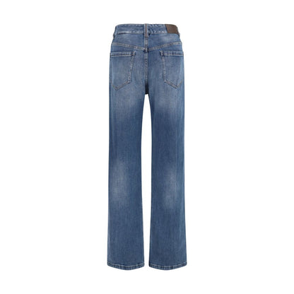 Blue Cotton Relaxed Fit Jeans